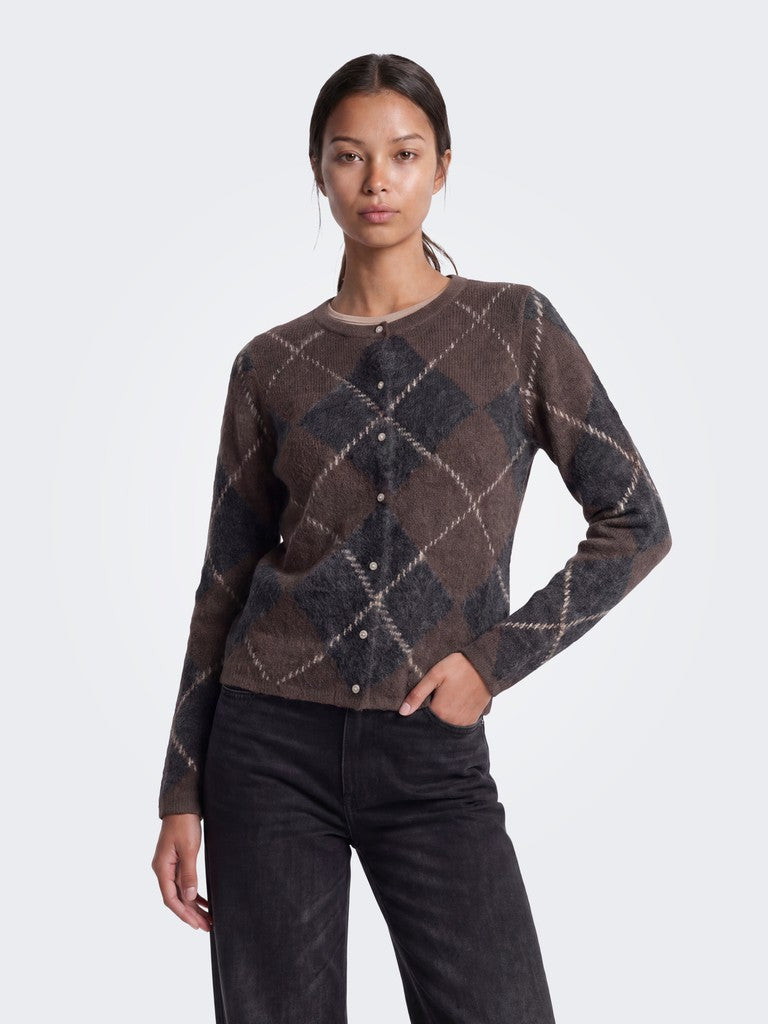 ONLY Noeme LS O-Neck Cardigan | Caffee