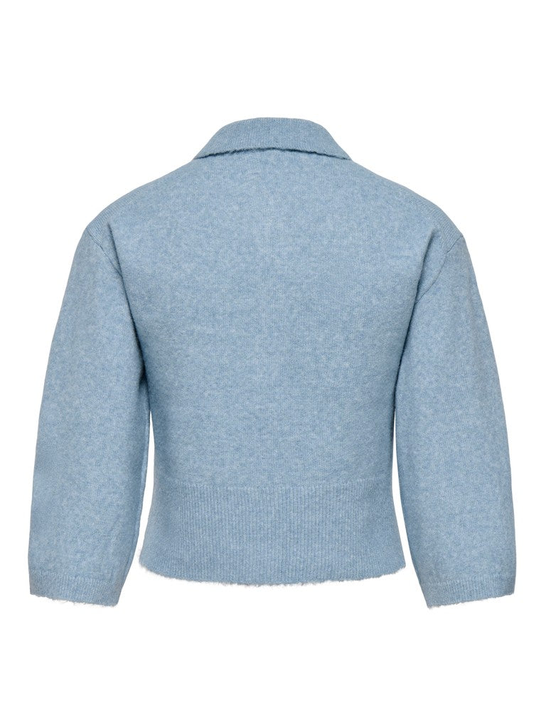 ONLY Macey 3/4 PoloCardigan | Dusty Blue