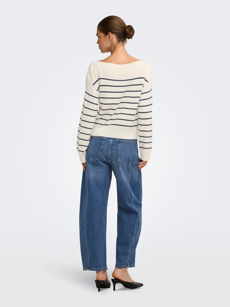 ONLY Jessica HW Barrel Ank Denim Jeans | Med Blue