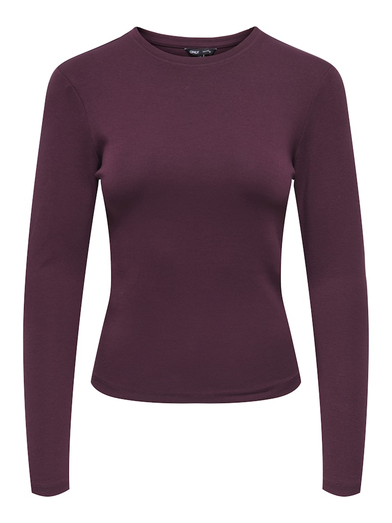 ONLY Riley O-Neck L/S Top | Wine