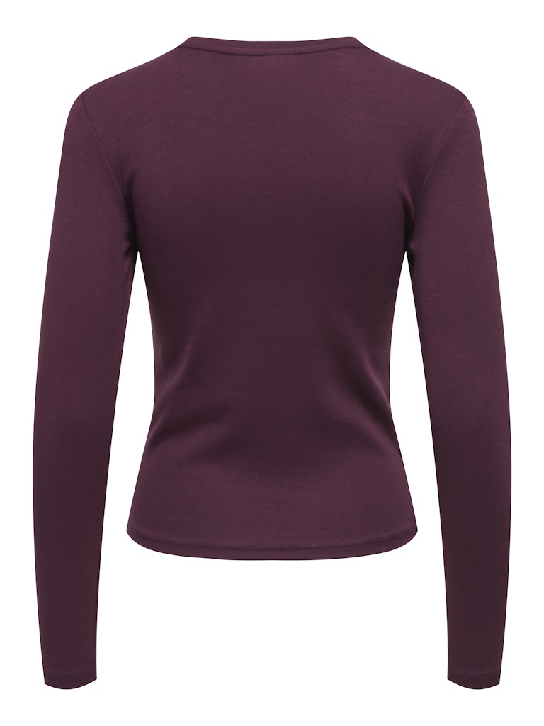 ONLY Riley O-Neck L/S Top | Wine
