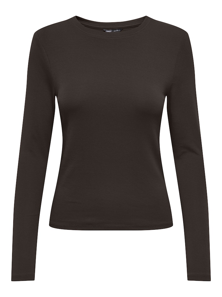 ONLY Riley O-Neck L/S Top | Coffee