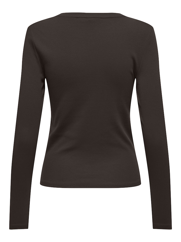ONLY Riley O-Neck L/S Top | Coffee