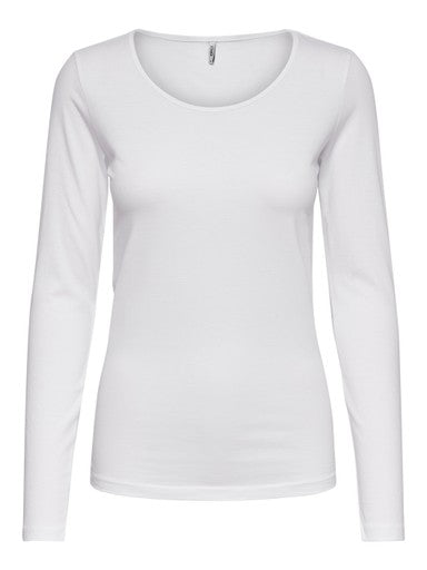 ONLY Live Love Long SleeveS Top | White 15204712