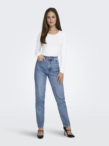 ONLY Live Love Long SleeveS Top | White 15204712