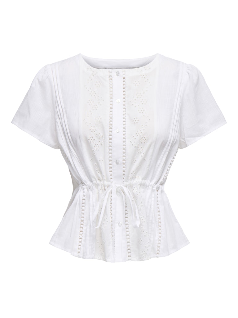 ONLY Siffi Sl Embrodery Top | Cloud Dancer
