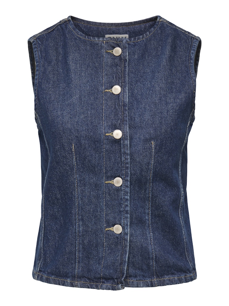 ONLY Aya S/L Fitted Denim Waistcoat