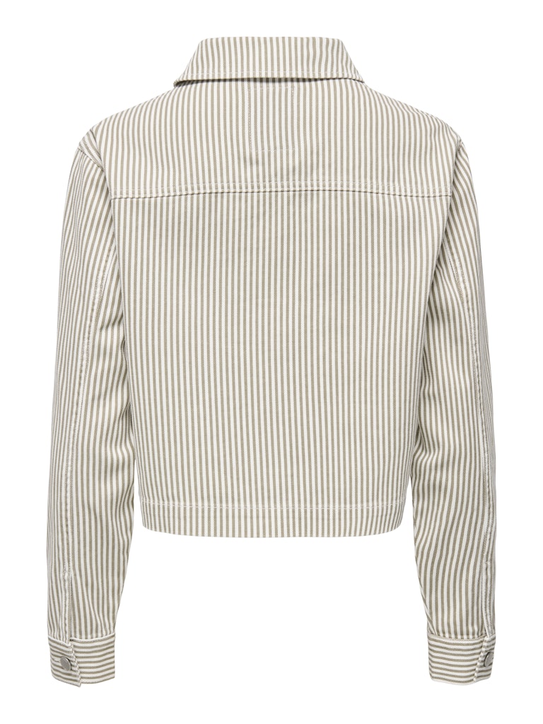 ONLY Naomi Stripe Jacket  | Brown Stripe