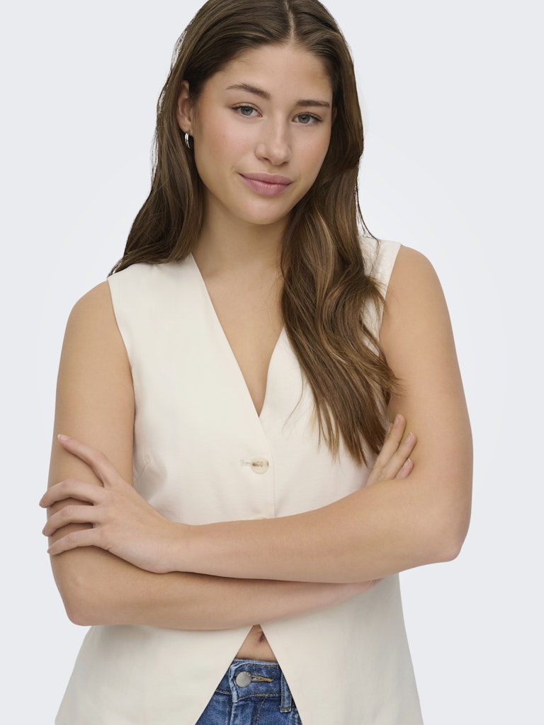 ONLY Tila Life S/L Waistcoat | Cloud Dancer