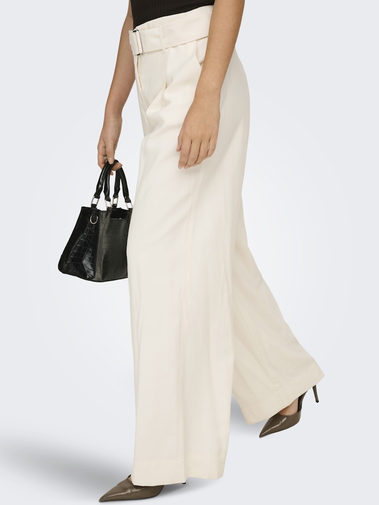 ONLY Tila Life HW Belt Wide Pants| Cloud Dancer