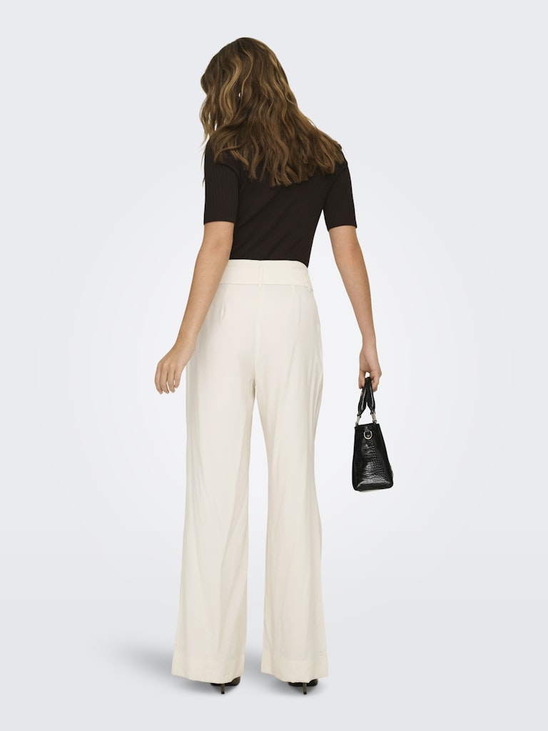 ONLY Tila Life HW Belt Wide Pants| Cloud Dancer