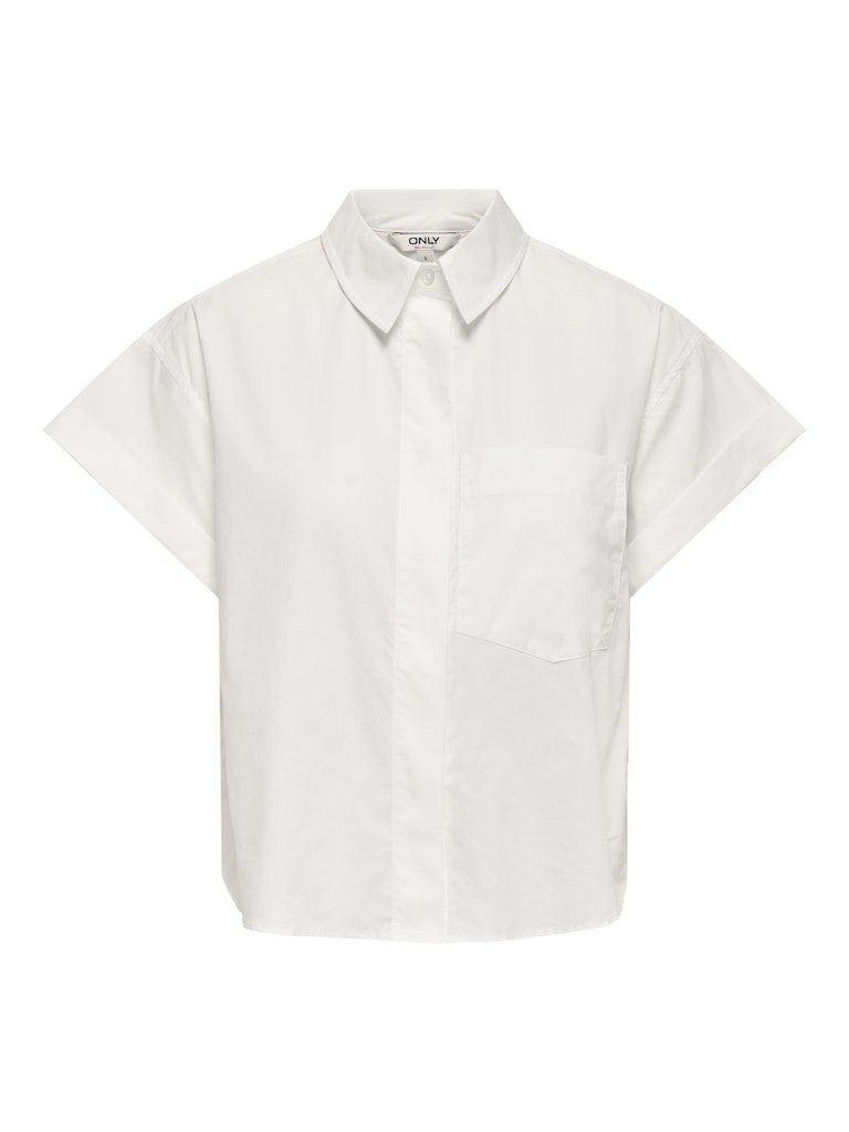 ONLY Keri S/S Fold Shirt | White