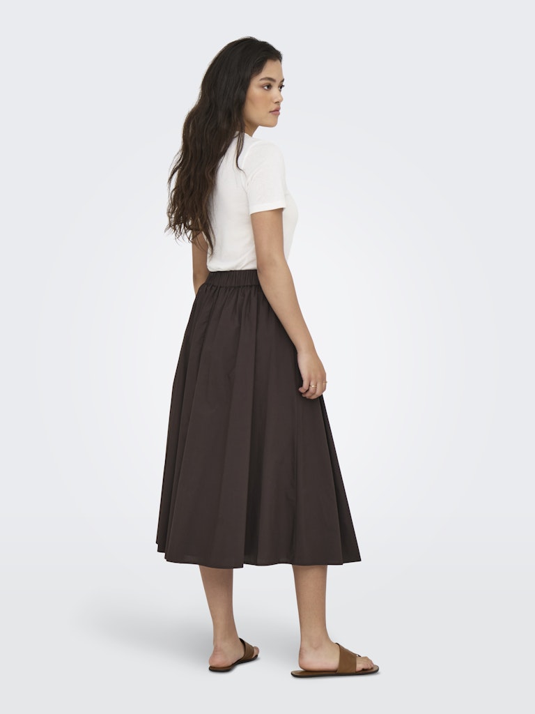ONLY Maila Long Pleat Skirt | Coffee