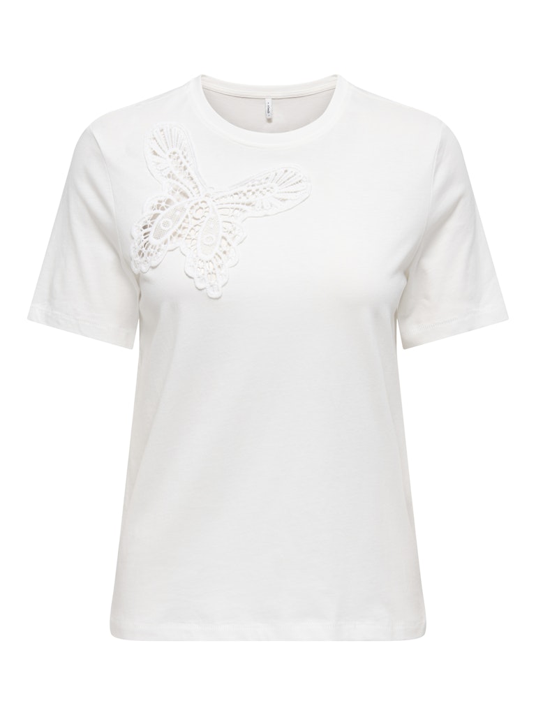 ONLY Fly S/S Top | Cloud Dancer
