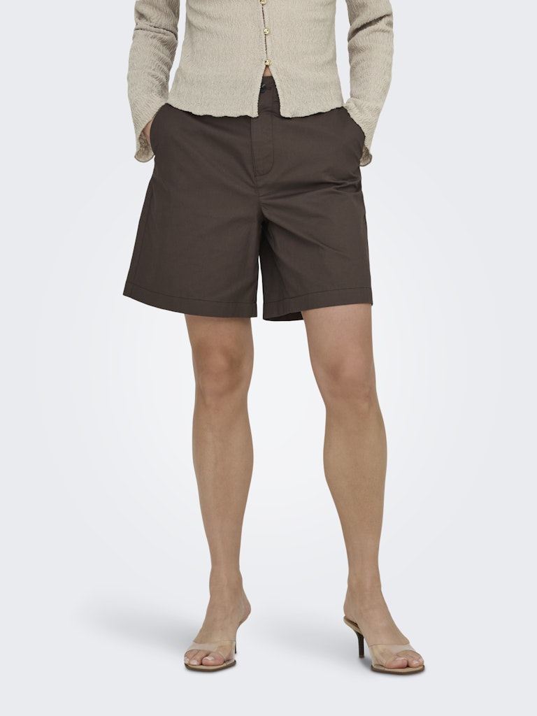 ONLY Zora MW Bermuda Shorts  | Brown