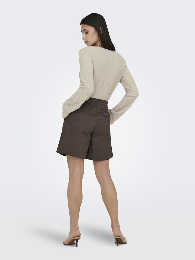 ONLY Zora MW Bermuda Shorts  | Brown