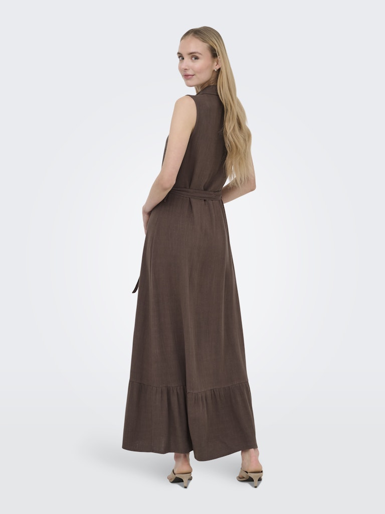 ONLY Siesta Linen SL Belt Dress | Brown