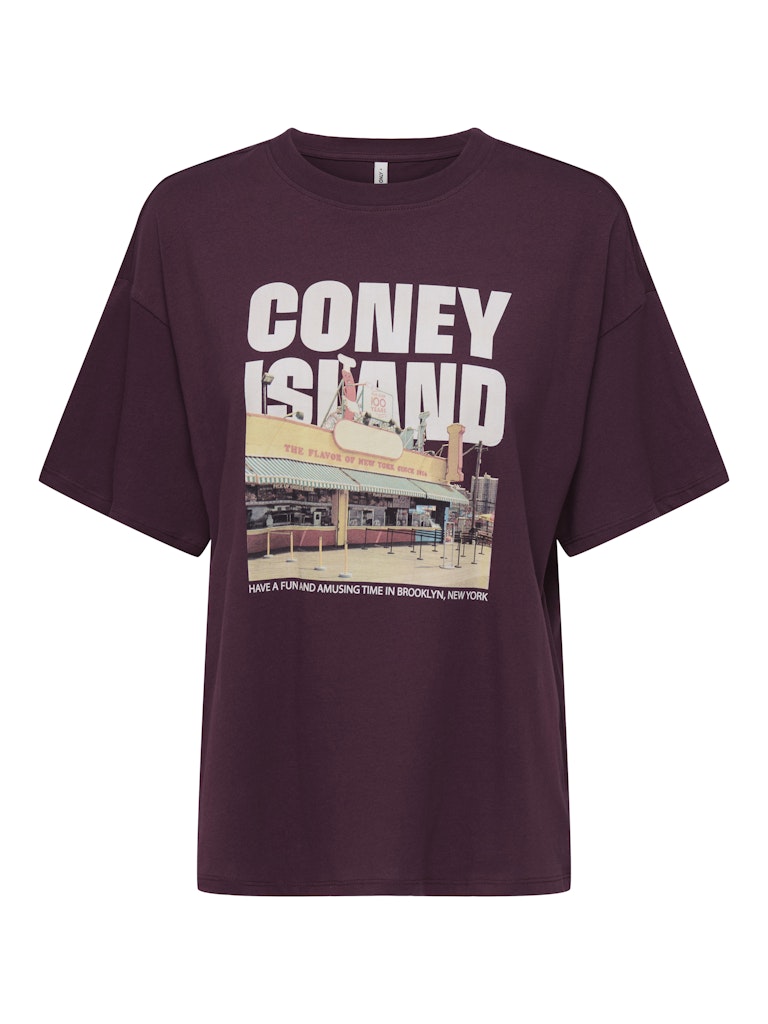 ONLY Mila S/S Print Tee Shirt | Grape