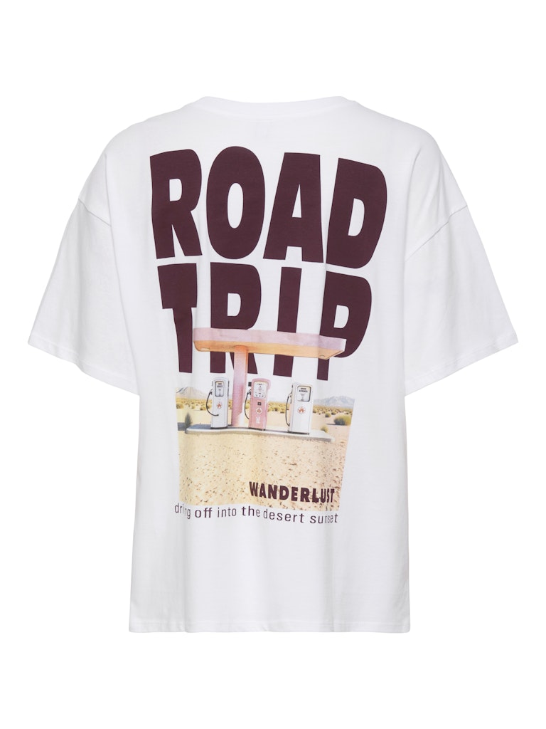 ONLY Mila S/S Print Tee Shirt | White