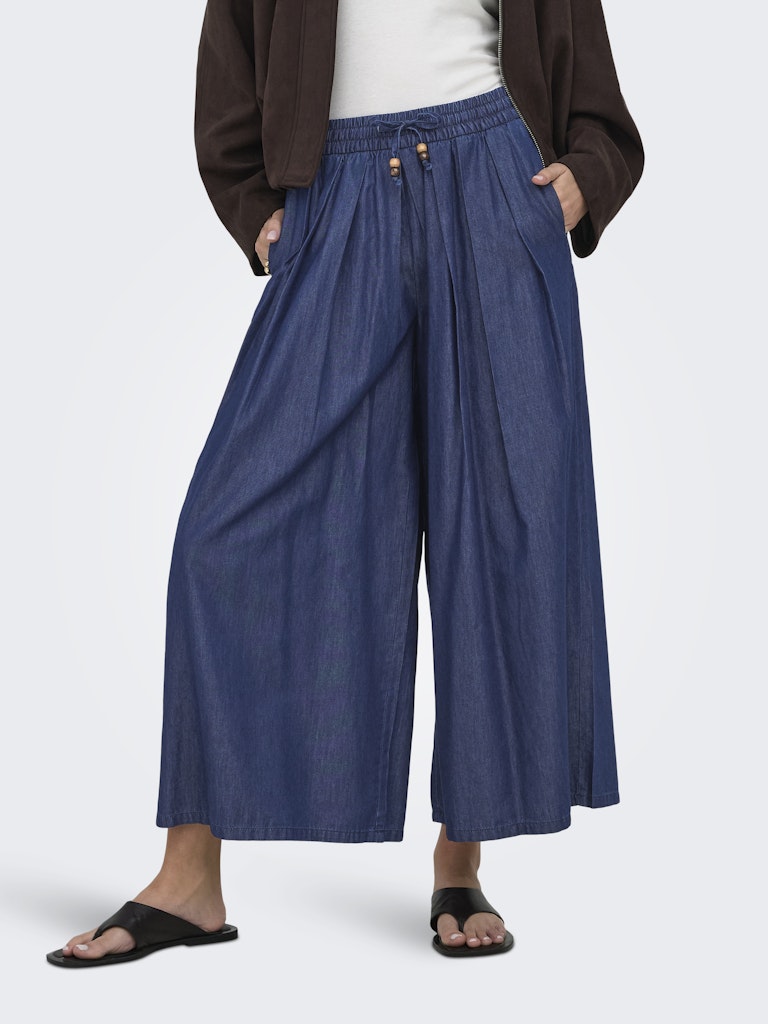 ONLY Bea Bead HW Wide Palazzo | Dark Blue