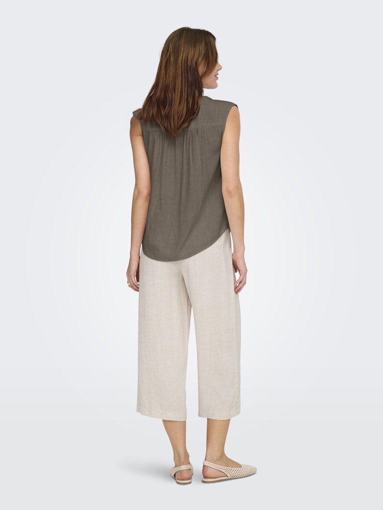 ONLY Siesta S/L Linen Blouse | Walnut