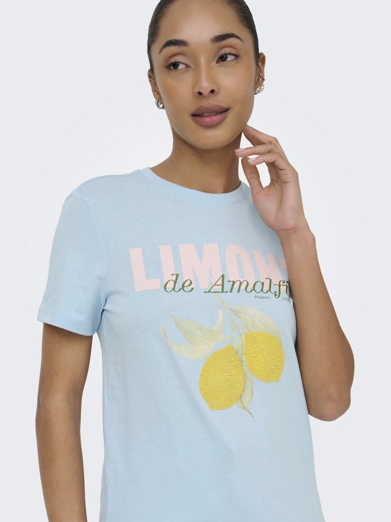 ONLY Kita S/S Pearl T-Shirt | Sky