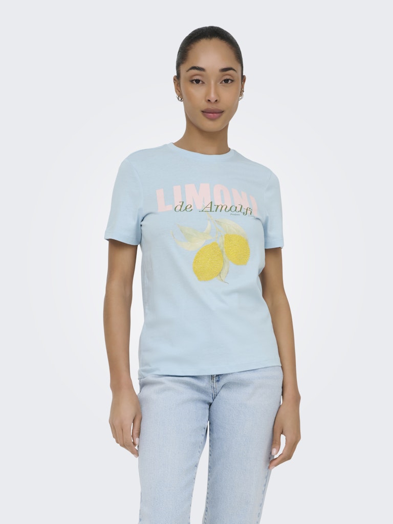 ONLY Kita S/S Pearl T-Shirt | Sky