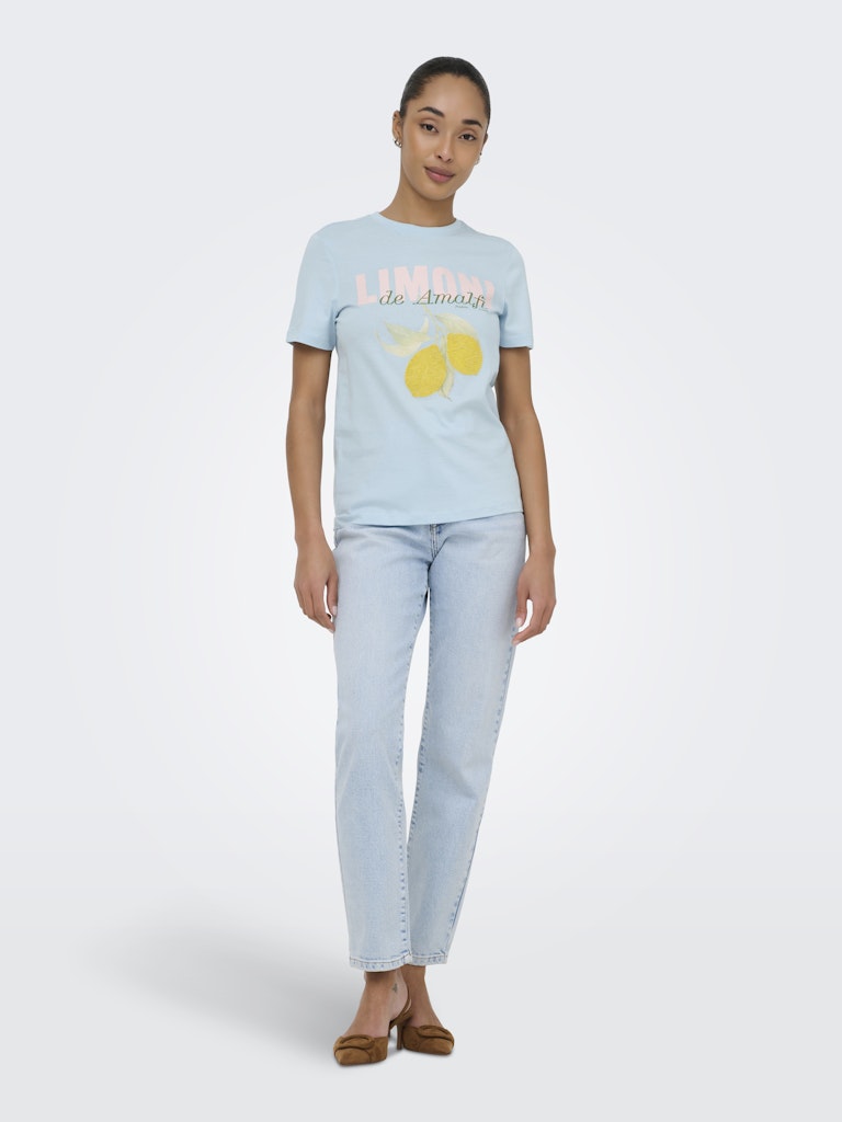 ONLY Kita S/S Pearl T-Shirt | Sky
