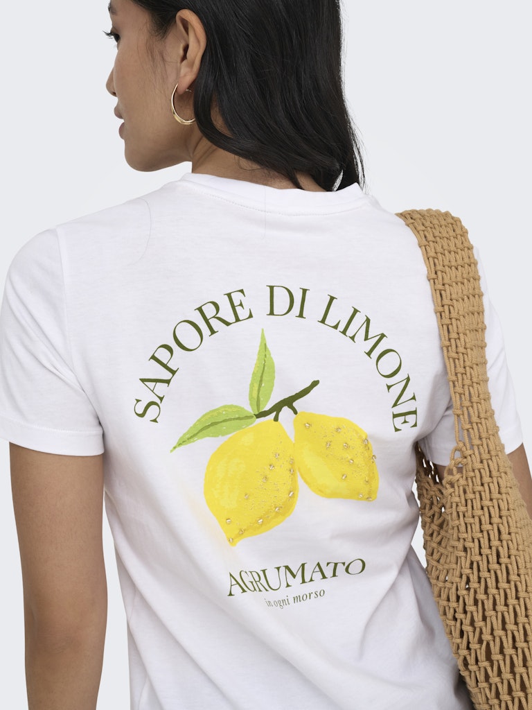 ONLY Kita S/S Pearl T-Shirt | White