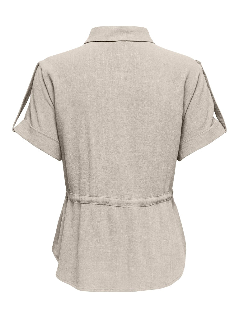 ONLY Siesta S/S  Linen Shirt  | Moon