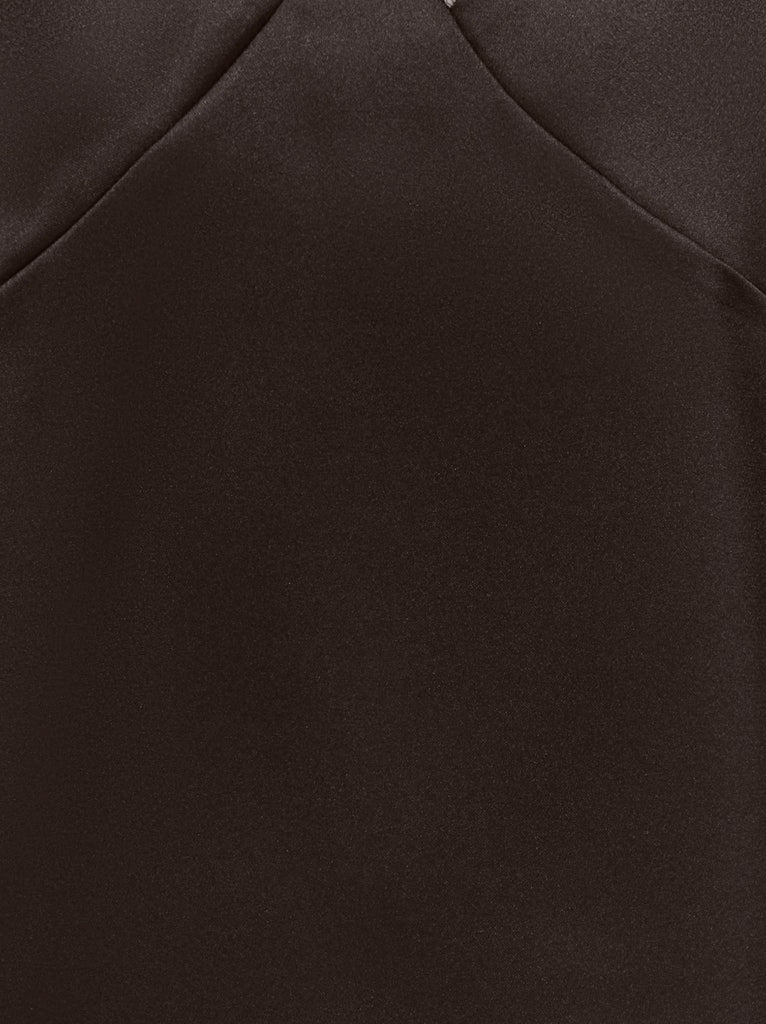 ONLY Faraya Strap Lace Top Satin | Chocolate
