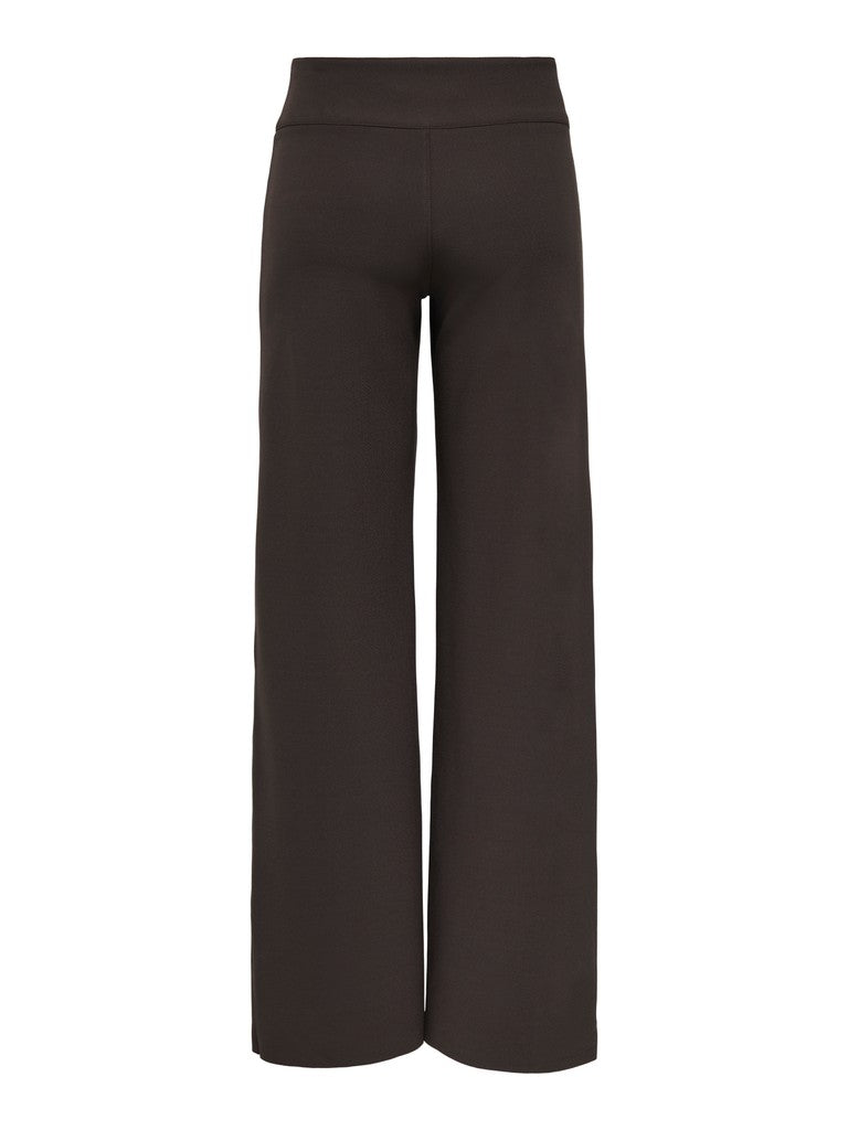 ONLY Clever Life High Waist Wide Leg Trousers | Chocolate