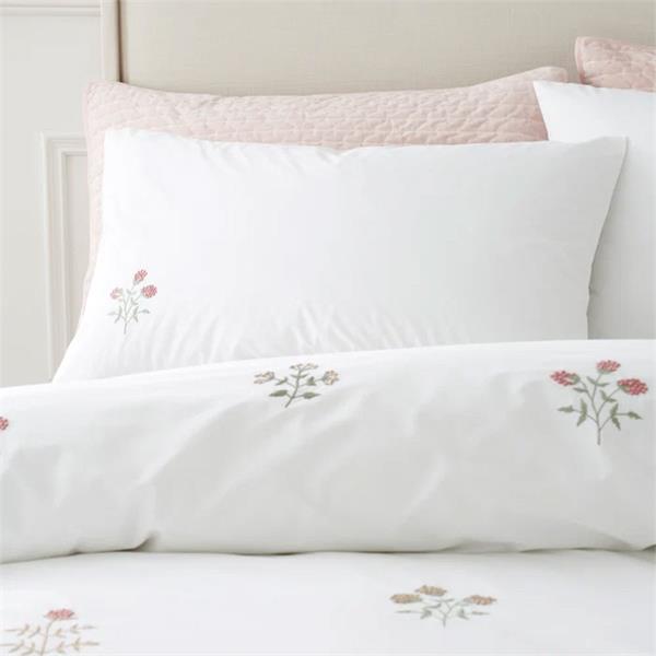 Bianca Adeline Floral Quilt Set | White
