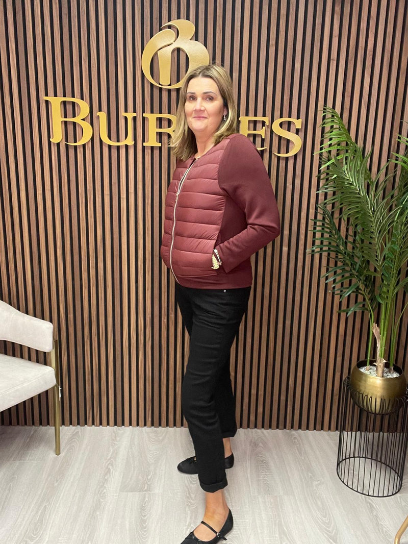 Sunday by Godske Zip up Cardigan | Burgundy 6895 6476