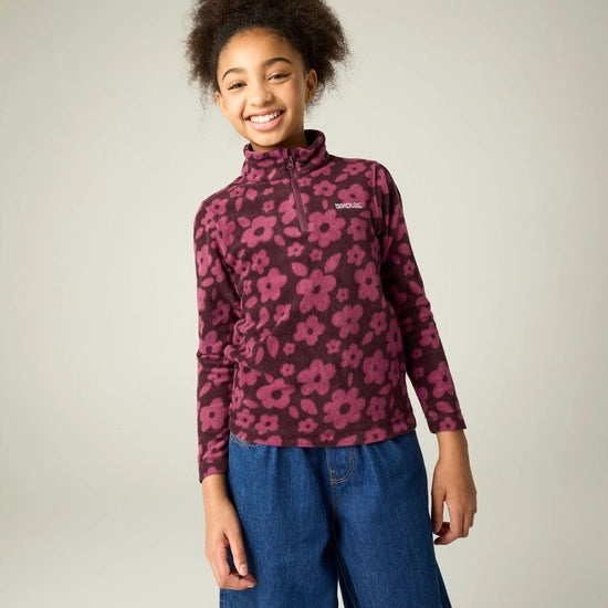 Regatta Kids' Hot Shot II Half Zip Fleece | Fig RKA148