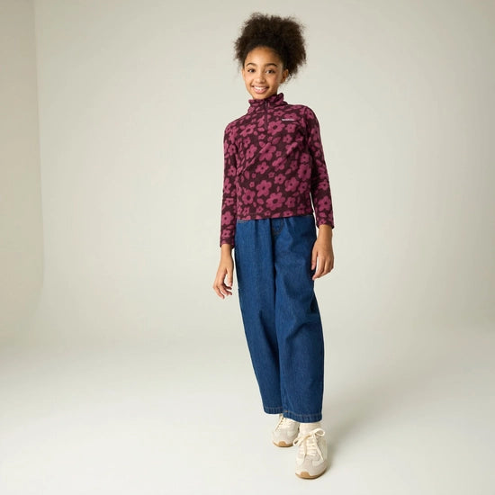 Regatta Kids' Hot Shot II Half Zip Fleece | Fig RKA148