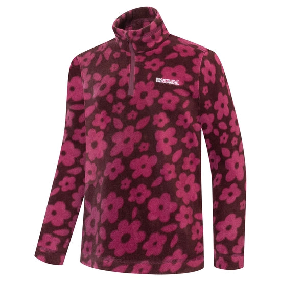 Regatta Kids' Hot Shot II Half Zip Fleece | Fig RKA148
