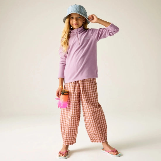 Regatta Kids' Hot Shot II Half Zip Fleece | Lilac RKA148