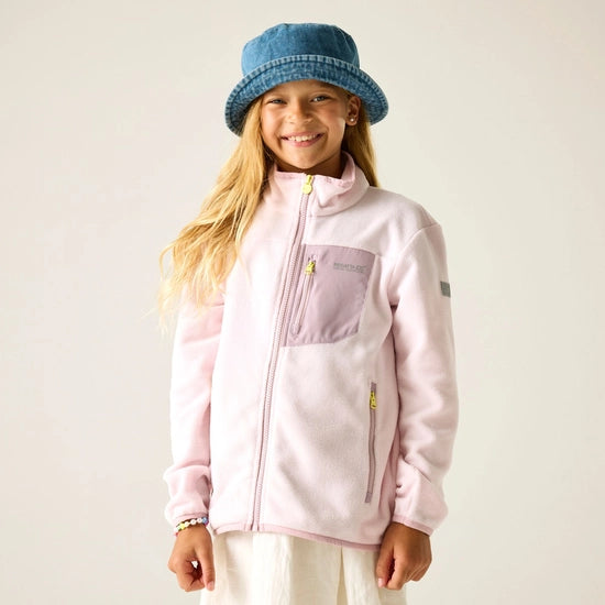 Regatta Junior Frankie Full Zip Fleece | Haze Pink RKA484