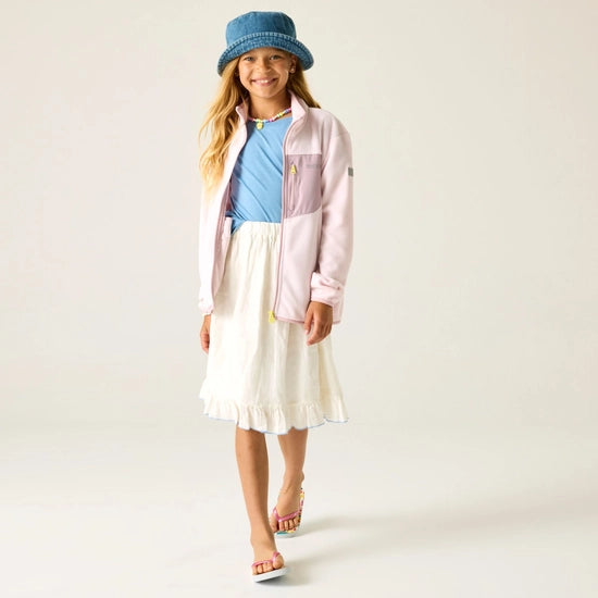 Regatta Junior Frankie Full Zip Fleece | Haze Pink RKA484