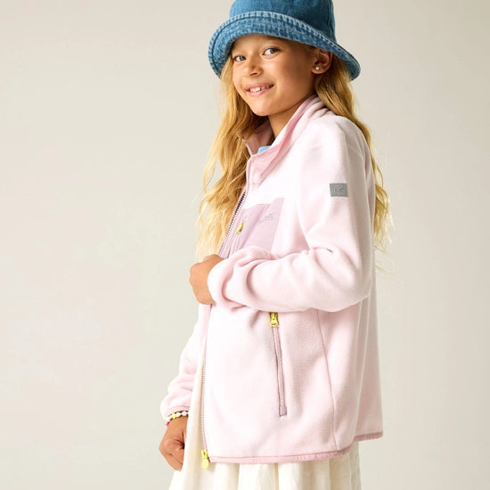 Regatta Junior Frankie Full Zip Fleece | Haze Pink RKA484