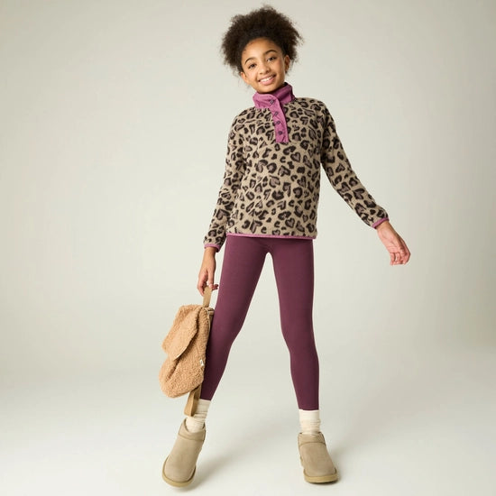 Regatta Eva Kids Borg Fleece Jacket | Mocha RKA498