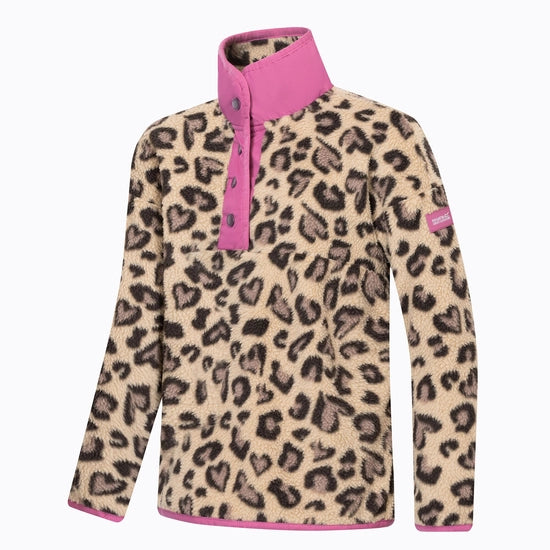 Regatta Eva Kids Borg Fleece Jacket | Mocha RKA498