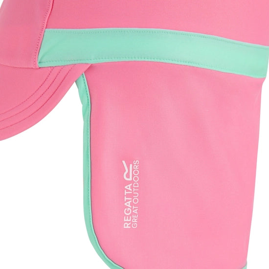 Regatta Kids' Protect Hat | Pink Lemonade Ice Green RKC282