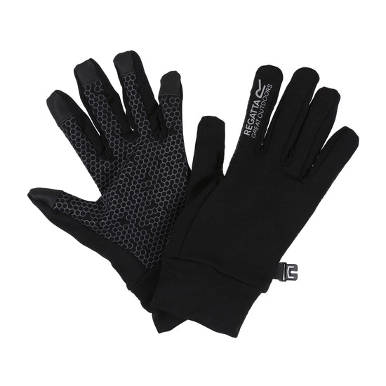 Regatta Grippy Gloves | Black/Grey RKG059