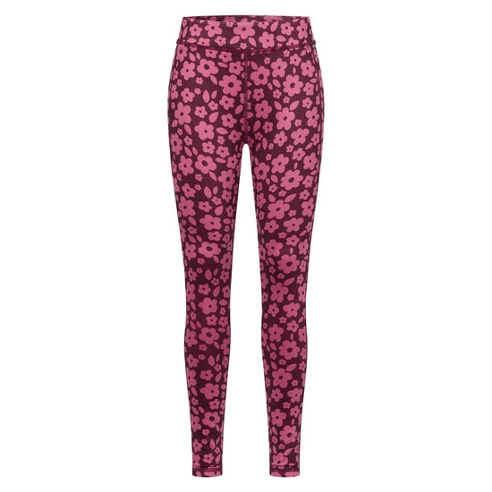 Regatta Kids' Barlia Winter Leggings | Fig Violet Floral RKJ119