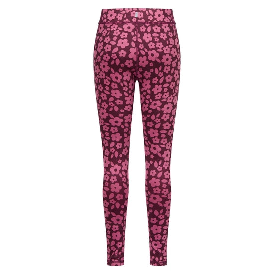 Regatta Kids' Barlia Winter Leggings | Fig Violet Floral RKJ119