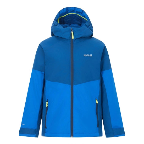 Regatta Hillain Kids' ISOTEX Waterproof Fleece-Lined Jacket | Blue RKP330