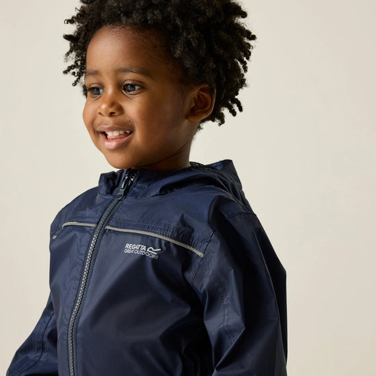 Regatta Kids' ISOLITE Waterproof Puddle Suit | Navy RKW156