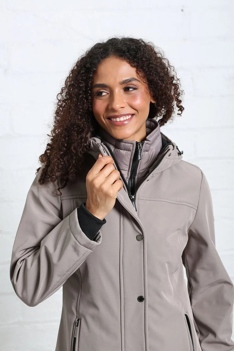 Rant & Rave Elsie Coat Women's Softshell Jacket | Taupe RLX-234